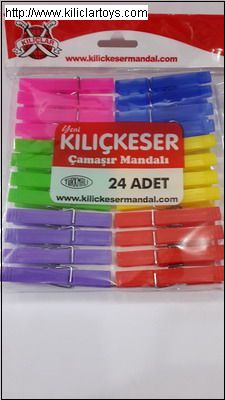 24'lü Yeni Kılıçkeser Plastik Mandal