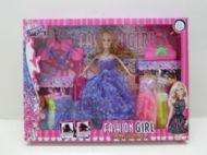 Kutulu Yedek Elbiseli Fashion Girl Bebek